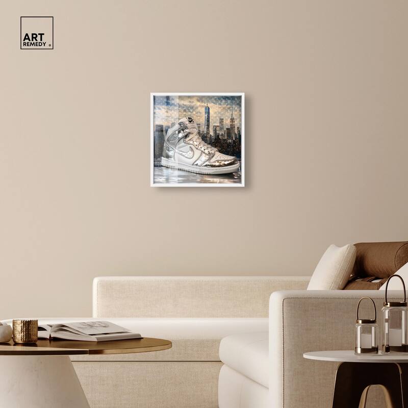 NYC Metallic Sneaker Shadowbox by Art Remedy