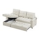 preview thumbnail 19 of 65, Modern Chenille L-Shaped Convertible Sofa Bed with Storage, USB and Type-C Charging Ports for Living Room