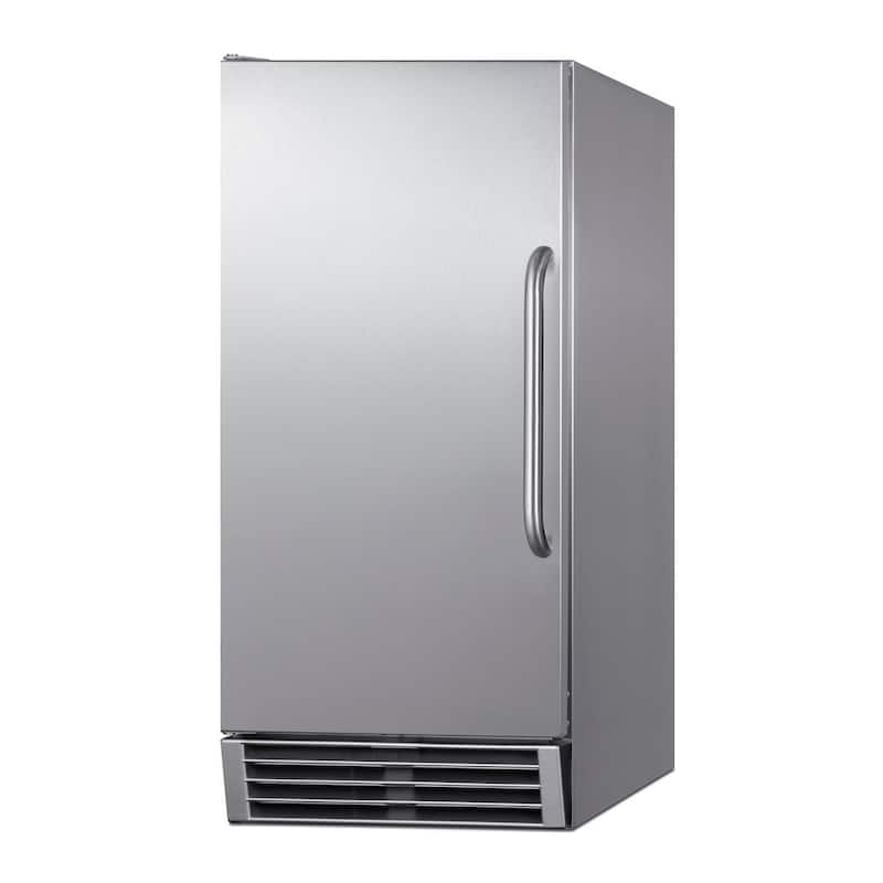 Summit 15 Inch Wide 25 Lbs. Built-In Commercial Ice Maker with 50 Lbs.