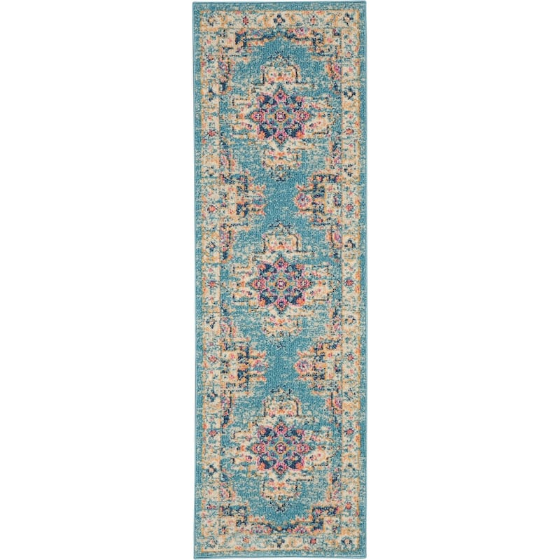 Porch & Den Dobbin Vintage Persian Medallion Farmhouse Area Rug