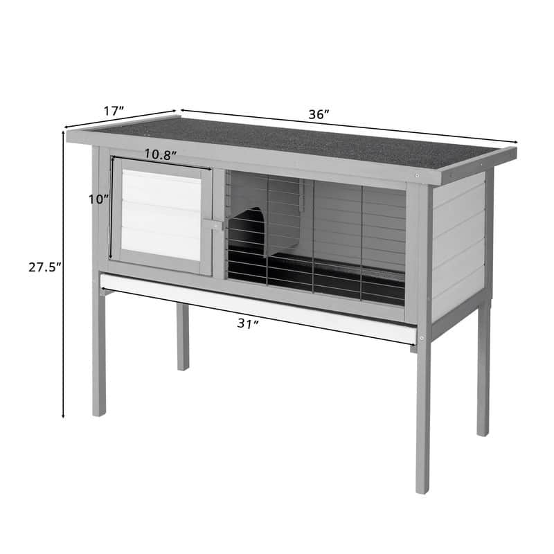 36" Single Deck Waterproof Wooden Chicken Coop - N/A