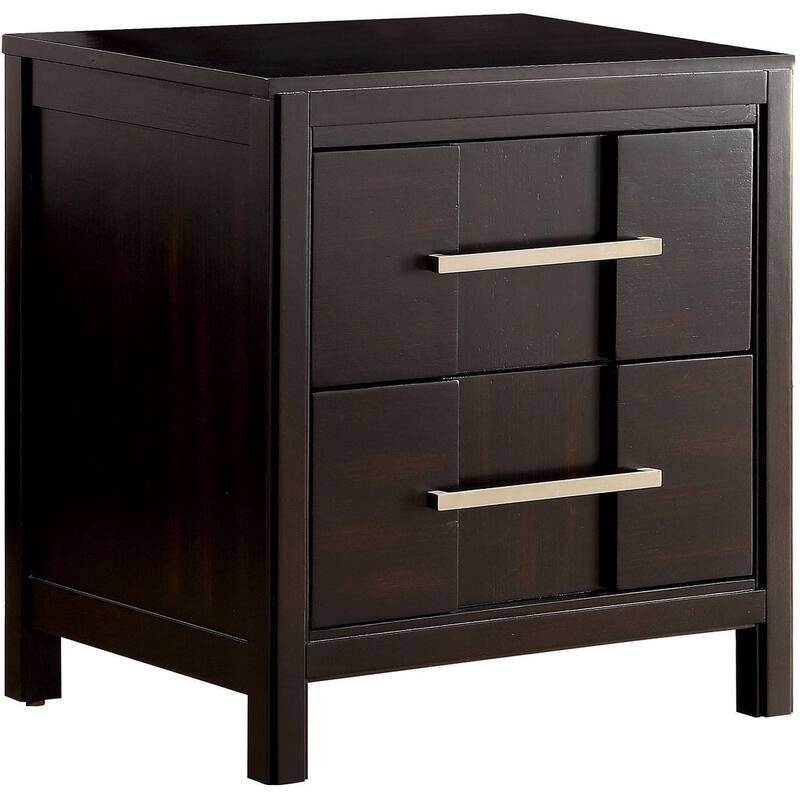 Beautiful 1pc Nightstand Transitional Style Espresso Bedside Table Bedroom Furniture
