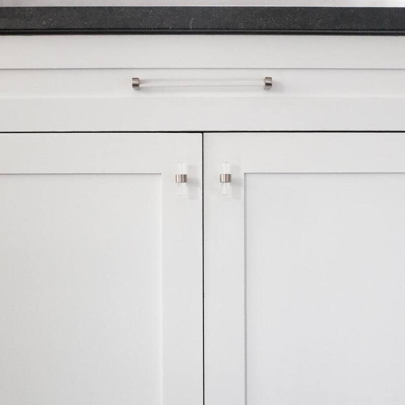 Hapny Home C02-CLR Clarity 2" Wide Solid Metal and Clear Acrylic