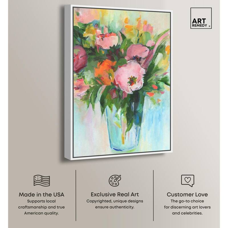 Charming Bouquet Canvas by Art Remedy