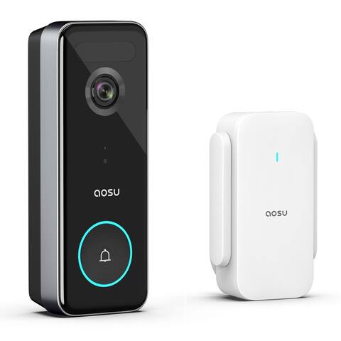 Aosu Wireless Motion Detection Smart Video Doorbell Camera with 180 Day Battery - 1.23