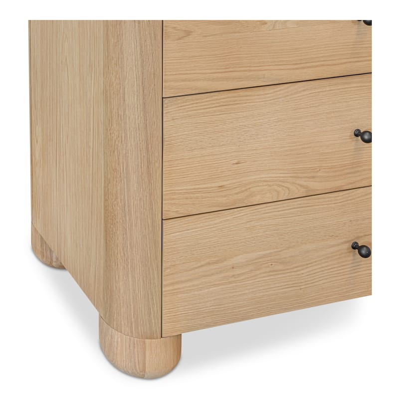NADAAL STUDIOS Virel Dresser, Six Soft-Close Drawers with Lip Detailing and Solid Oak Frame, Natural