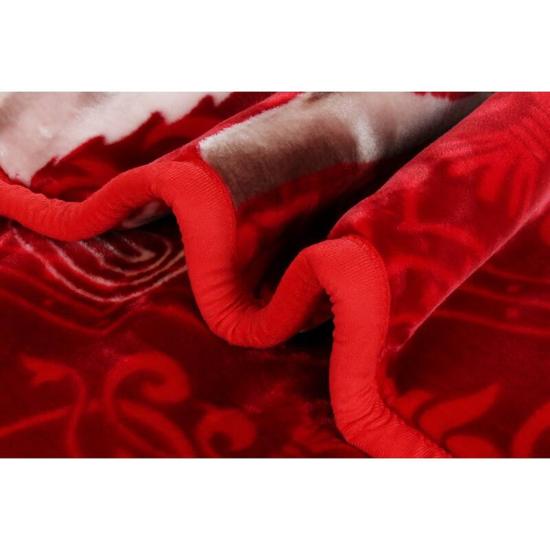 Empyrean Velvet 2 Ply Heavy Reversible Printed Raschel Blanket