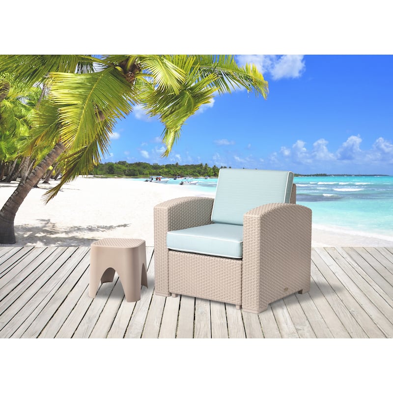 Magnolia Resin All-Weather Club Chair with Cushions