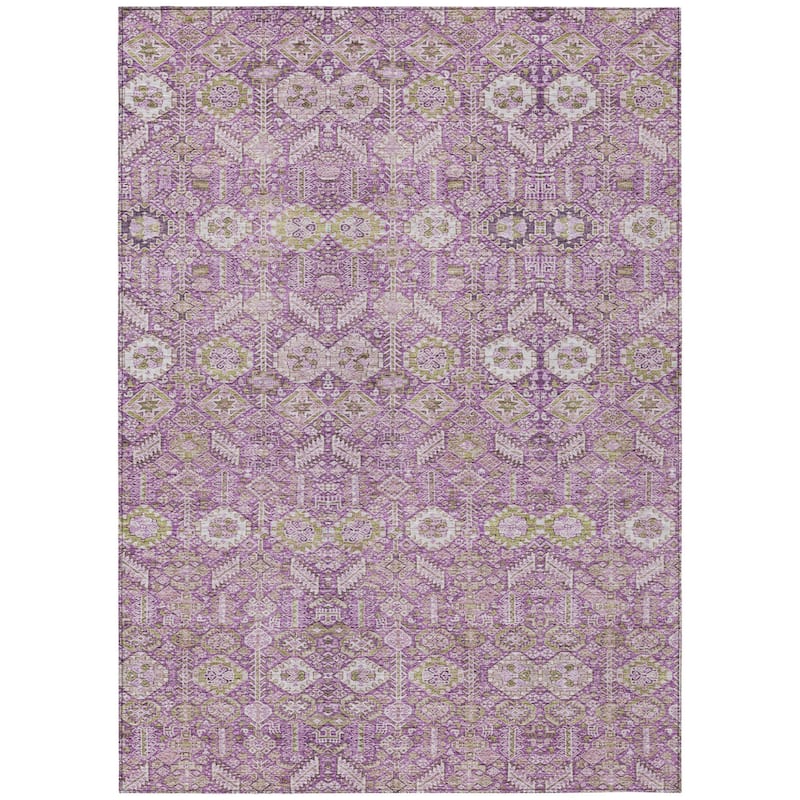 Alriri Garden-Inspired Weather Resistant Classic Meets Modern Outdoor Rug - 8' X 10' - Multi