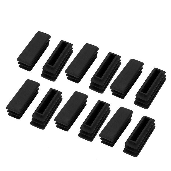 Plastic Blanking End Caps Rectangle Tubing Tube Inserts 37mm x 12mm 12Pcs