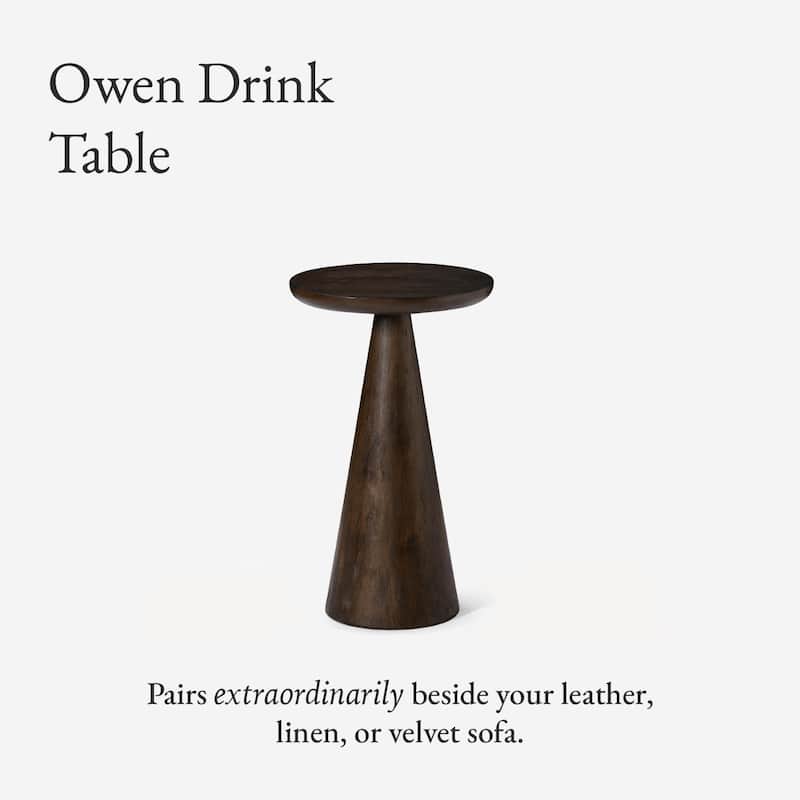 Maven Lane Owen Rustic Wooden Drink Table