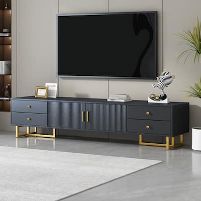 TV Stand for 65+ Inch TV, Entertainment Center TV Media Console Table, Modern TV Stand with Storage