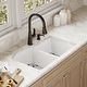 preview thumbnail 2 of 17, Karran Undermount Quartz 32 in. 60/40 Double Bowl Kitchen Sink Kit