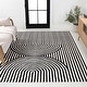 preview thumbnail 18 of 37, JONATHAN Y Peater High-Low MidCentury Modern Arch Stripe Two-Tone Indoor/Outdoor Rug Black/White - Rectangle - 2' 11" x 5'