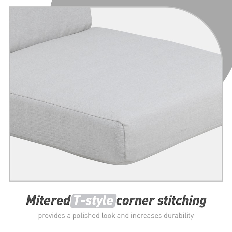 Aoodor Patio High Back Chair Cushions Set of 4, 46x21x4 Inches(Only Cushions)