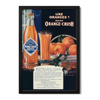 1920s Orange Crush Magazine Advert Premium Framed Poster by The Advertising Archives