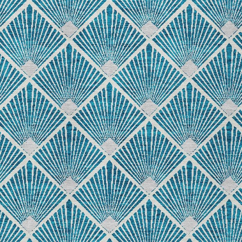 HomeRoots Geometric Transitional Rectangle Outdoor Rug
