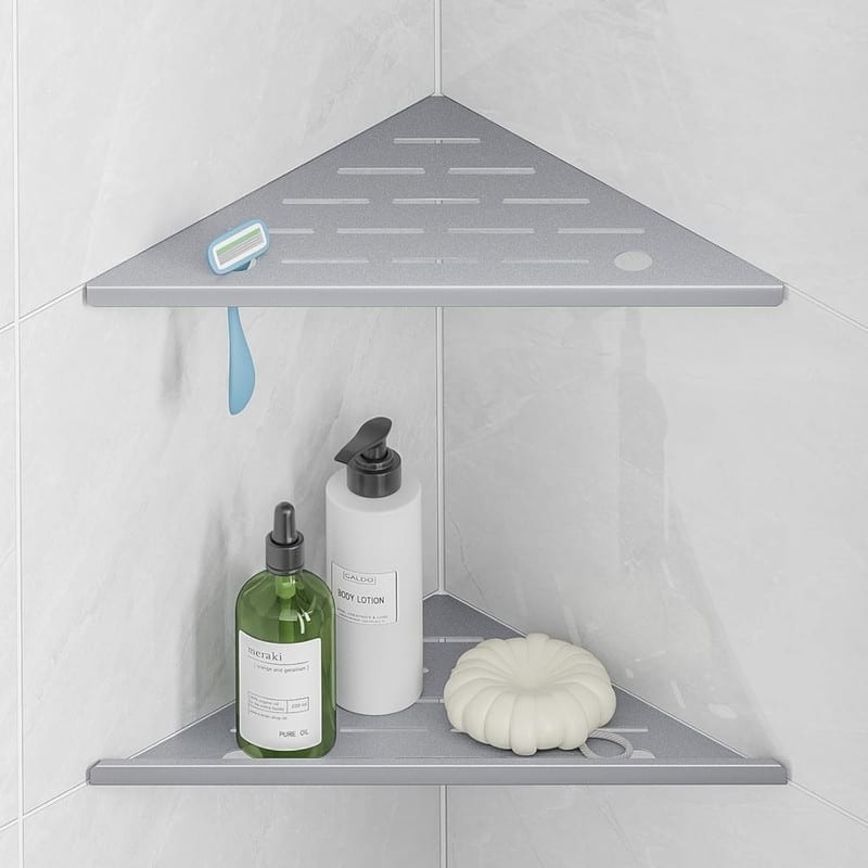 Corner Shower Shelf 2-Pack - Silver