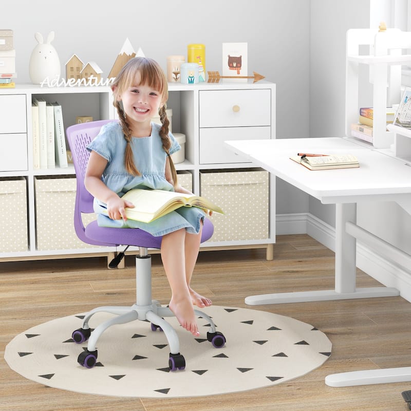 Ergonomic Children Study Chair with Adjustable Height - 19.5”L x 19.5”W x 29.5”-34”H