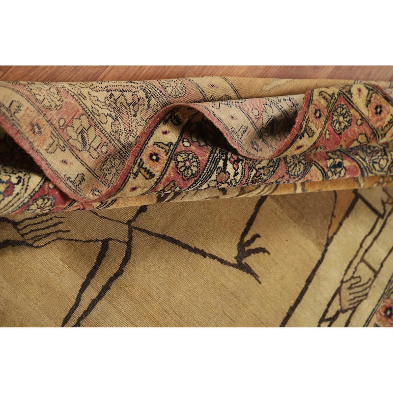 Pre-1900 Antique Vegetable Dye Kerman Persian Wool Carpet - 4'0" x 6'7"
