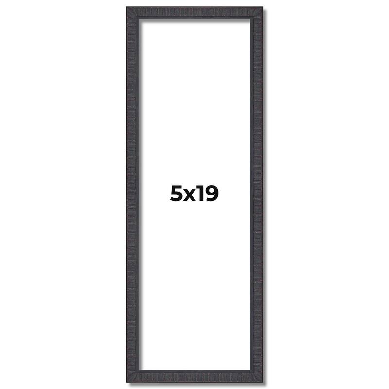5x19 Frame Brown Solid Wood Picture Frame - Complete Modern Photo