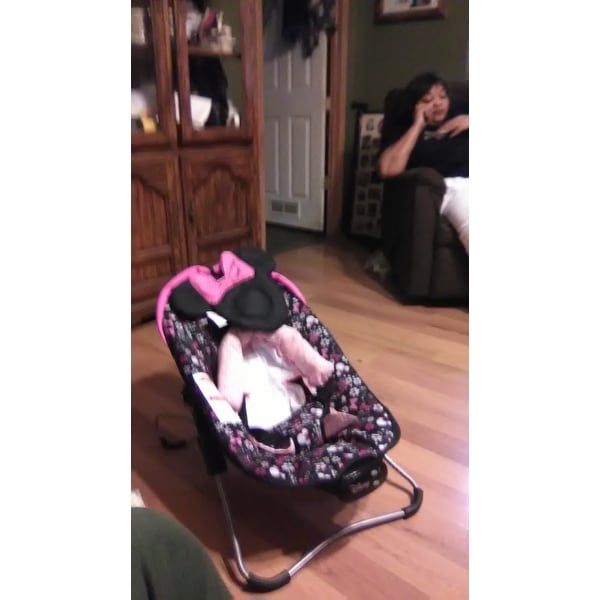 minnie mouse snug fit folding bouncer