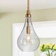preview thumbnail 13 of 20, Marro Modern Farmhouse Mini Seeded Glass Teardrop Pendant Islands Lights for Dining Room Brass