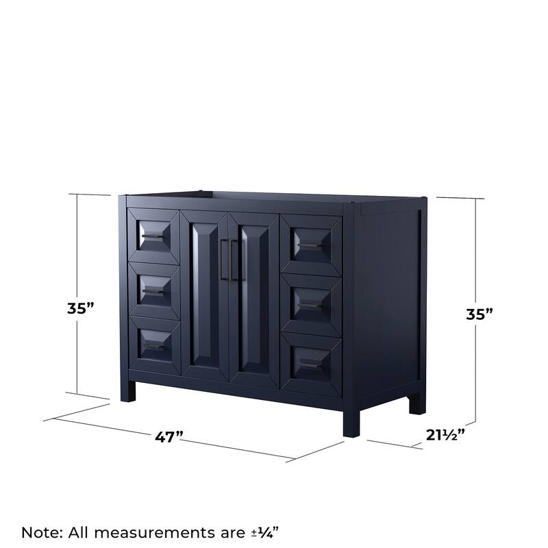 Wyndham Collection Daria 47" Single Free Standing Vanity Cabinet -