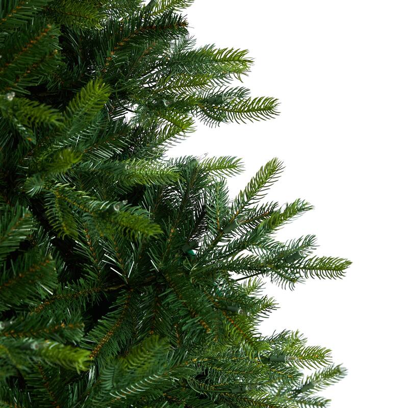 9ft. Spruce Artificial Christmas Tree with 750 Clear Lights & 1912 Branches - Majestic Seasonal Holiday X-Mas Tree