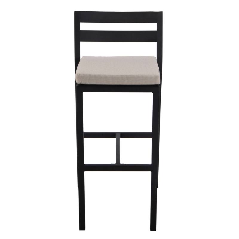 Chelsea Patio Bar Stool in Powder-Coated Aluminum Frame with Removable Cushion