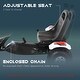 preview thumbnail 4 of 3, Pedal Go Kart for Kids, Adjustable Seat, Handbrake, Shift Lever, Racing Style Ride-On Toy for Indoor & Outdoor Use - White
