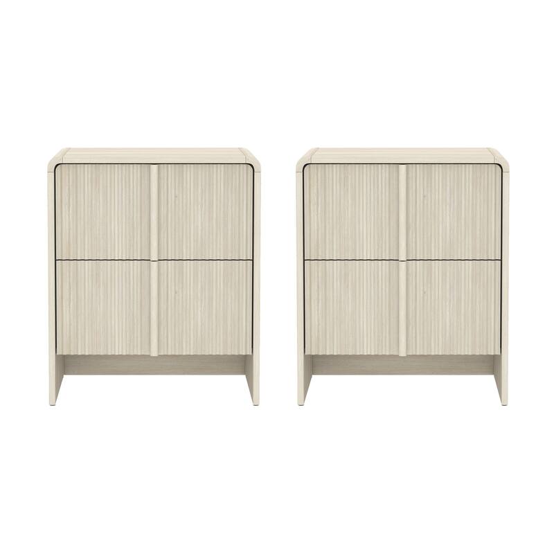 Novara 22 In 2 Drawer Bedroom Nightstand