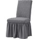 preview thumbnail 39 of 39, Subrtex Set-of-4 Stretch Dining Chair Cover Ruffle Skirt Slipcovers
