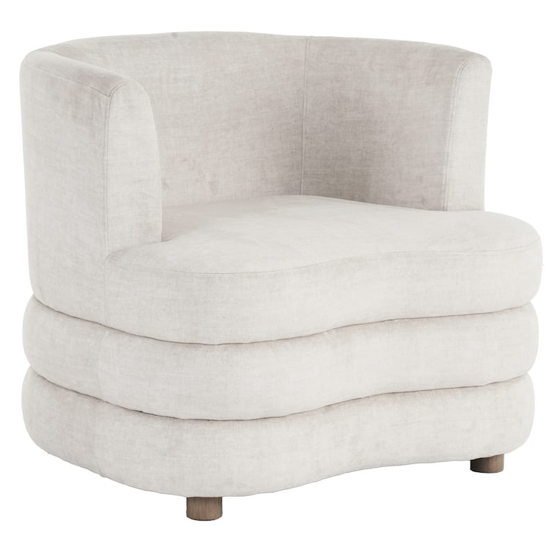 Contemporary Velvet Accent Chair - Beige
