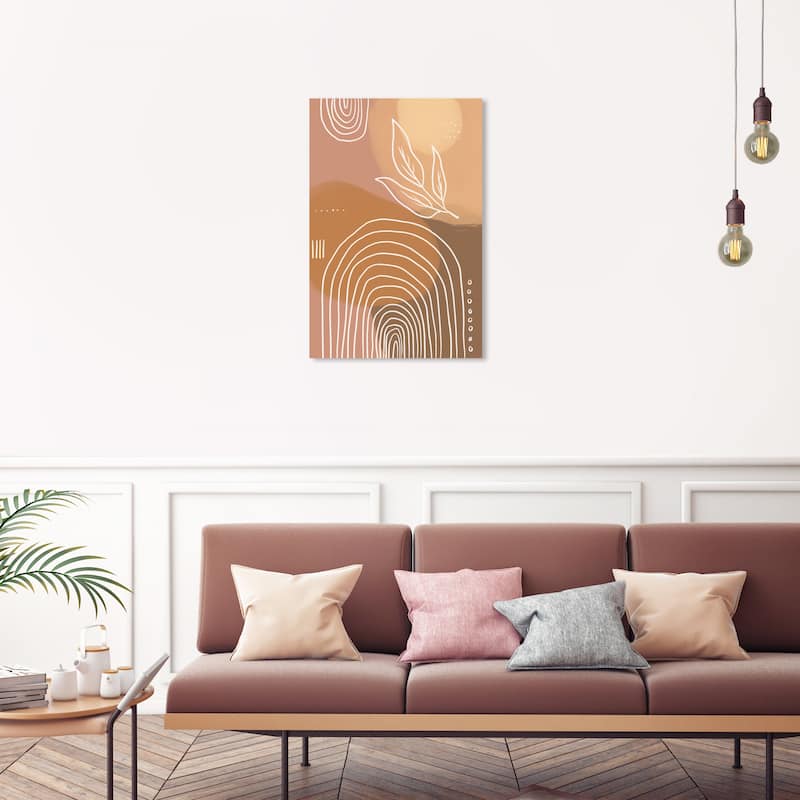 Wynwood Studio Canvas Abstract Feeling Sunny Brown and Light Brown Modern & Contemporary Wall Art Canvas Print - 30 x 20