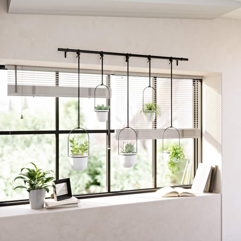 Umbra 1018086 Triflora 7-1/4" Wide Steel Hanging Planters