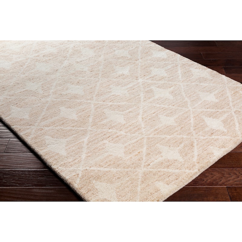 Jessenia Handmade Wool Boho Trellis Area Rug