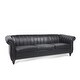 Classic Modern Design 84''Pu Rolled Arm Chesterfield Three Seater Sofa ...