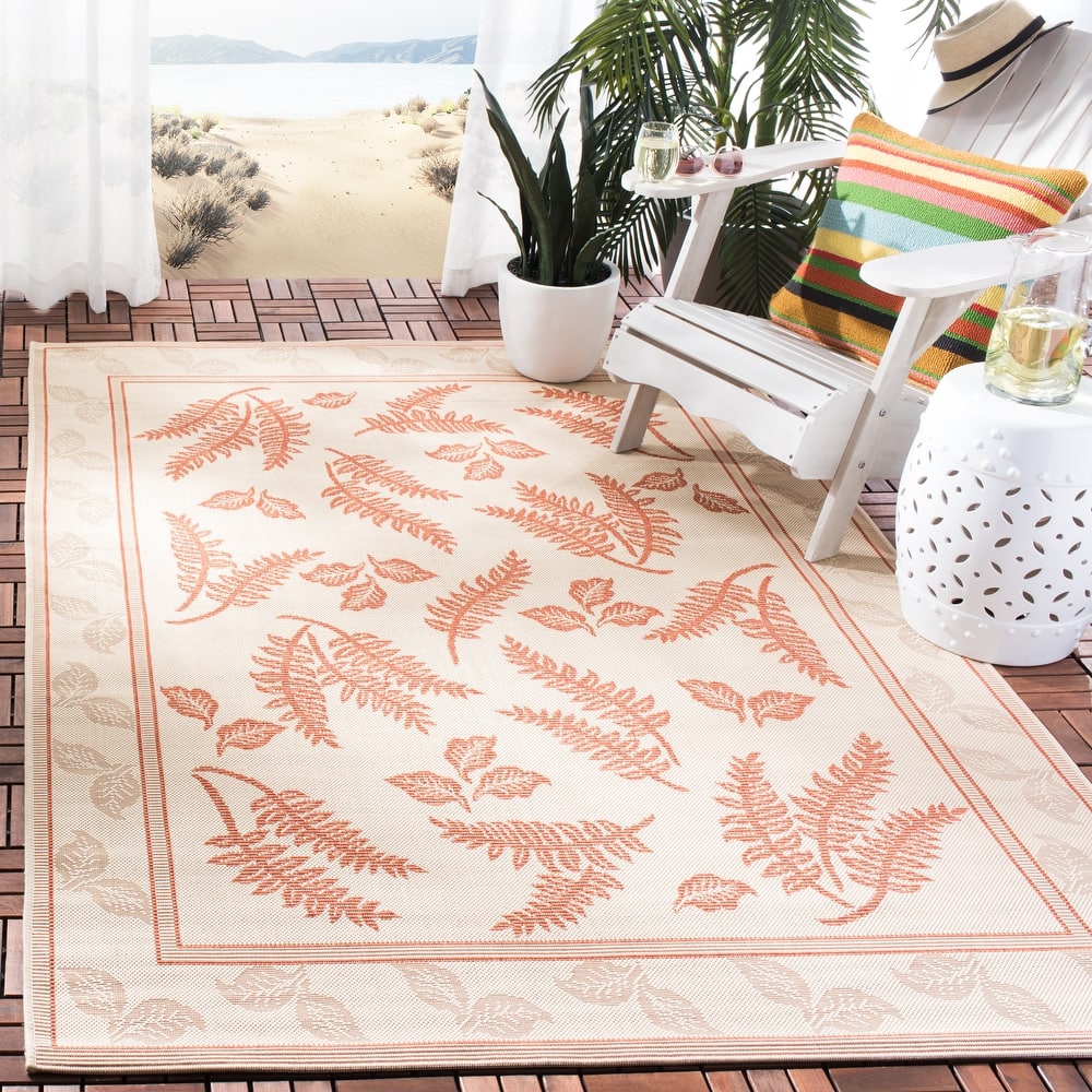 SAFAVIEH Courtyard Rosaria Indoor/ Outdoor Waterproof Patio Backyard Rug