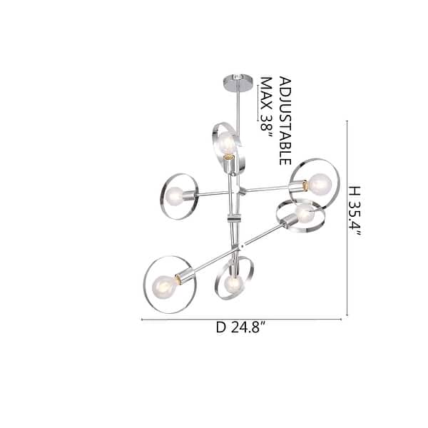 Chrome Metal Ceiling Fixture with Moveable Sockets - Bed Bath & Beyond ...
