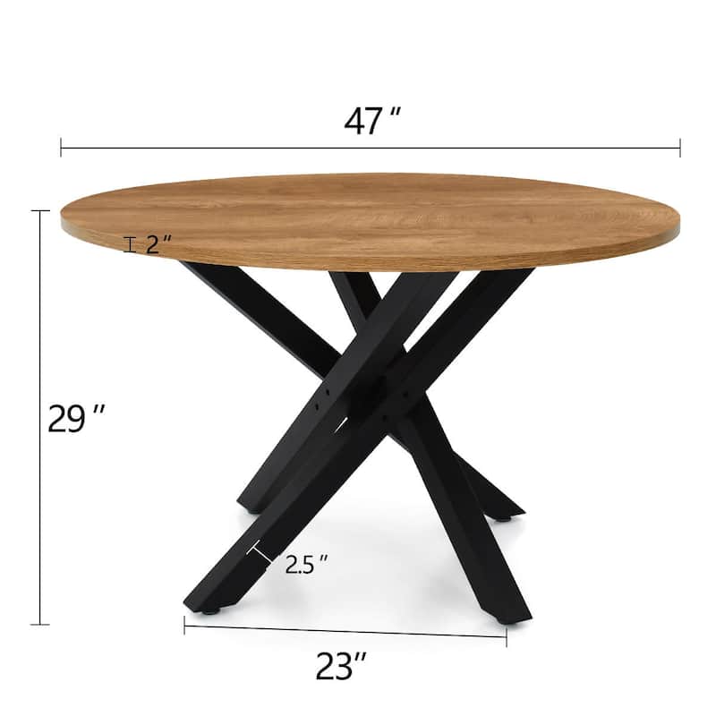 Round Black Dining Table