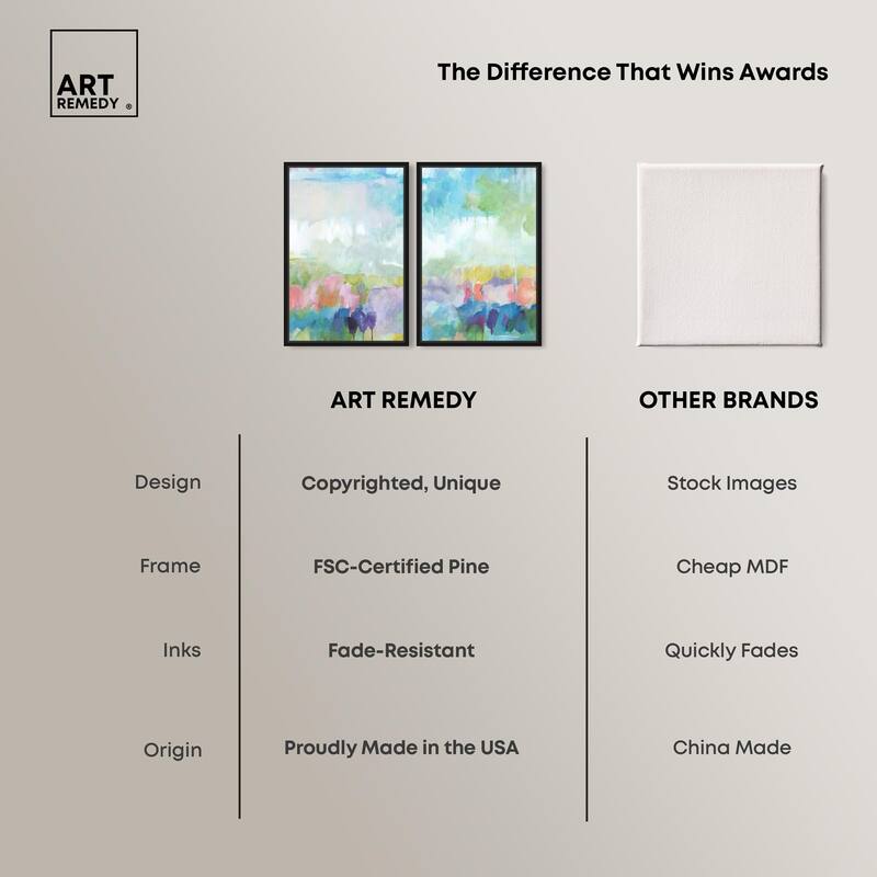 Harmonic Greens Canvas Set of 2 by Art Remedy