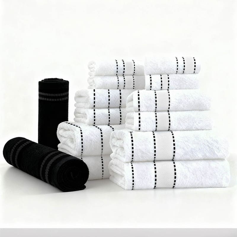 Superior LUX 14 PC Egyptian Giza Cotton Super Plush Bundle