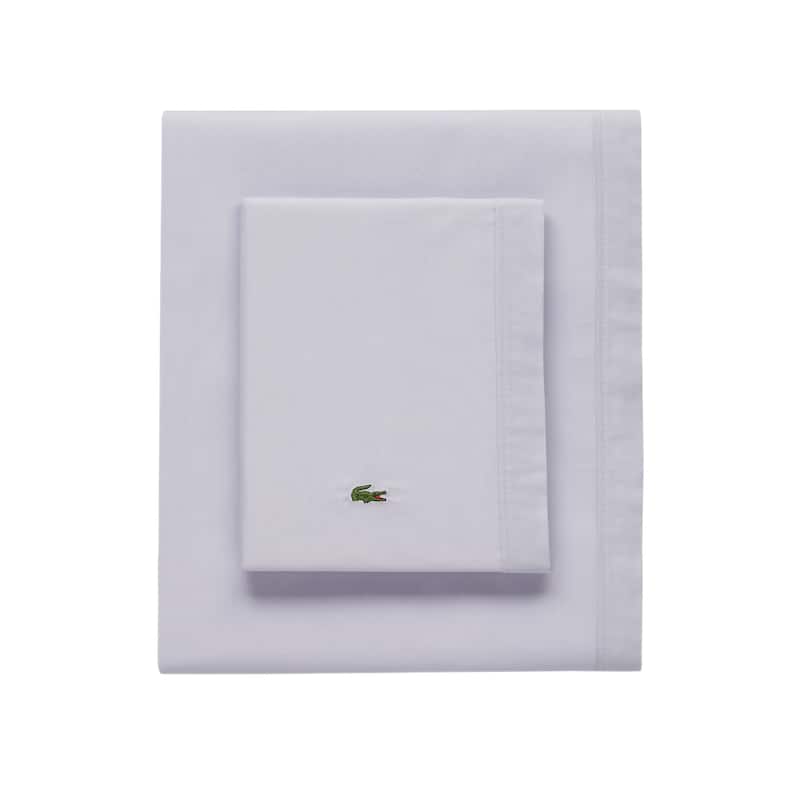 Lacoste Percale Cotton 2-Piece Pillowcase Set