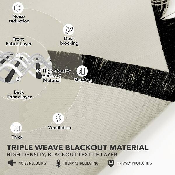 Deconovo Back Tab Blackout 42 Width Curtains (2 Panel)
