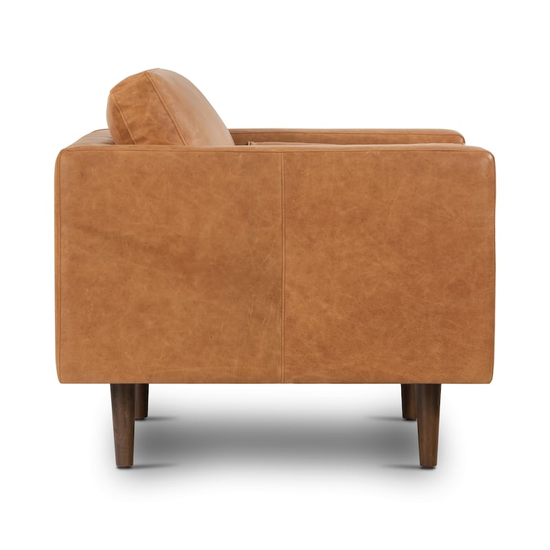 Poly & Bark Napa Lounge Chair (Set of 2) - Full Grain Genuine Italian Leather