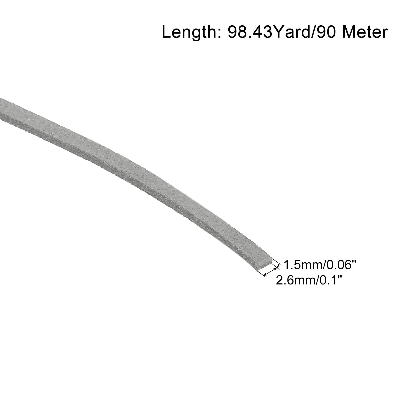 Suede Cord, Flat Leather Thread String for Purse Handbag Shoelace DIY Crafts Bracelet Making Roll