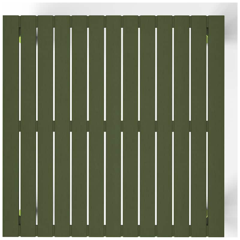Frond and Form 31.5 Inch Outdoor Square Dining Table with Metal Frame