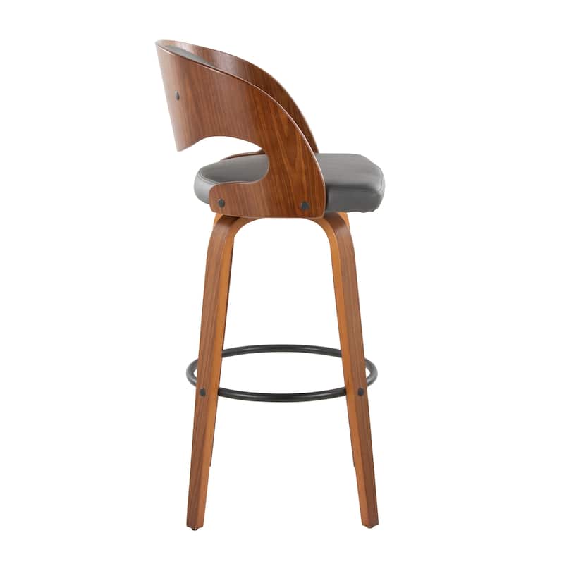 Carson Carrington Visby 30" Fixed-Height Bar Stool with Bent Wood Legs (Set of 2)
