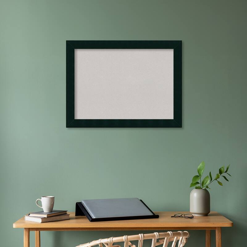 Tribeca Black Wood Framed Grey Corkboard Bulletin Board